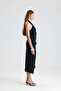 Luna Double-Breasted Tie-Back Black Dress - 6