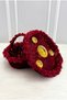 Burgundy Bridal Velvet Henna Night Tray and Basket, Sparkling with Sequins and Flowers, Wedding, Engagement, Promise - 2