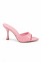 Lumia Single Strap Pointed Toe Goblet Heeled Slippers - Pink Patent Leather - 2