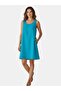 Women's Muslin Linen Sleeveless Above-Knee Dress with Side Pockets Comfortable Fit - 2
