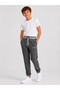 10806-26 Boy's Anthracite Sweatpants with Pockets, Lace-Up Elastic Cuffs, Jogger Pants - 4