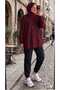 Women's Stone-Embellished Casual Hijab Sweatshirt Tunic