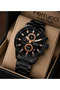 Men's Wristwatch Steel Band Black Color Functional Calendar Daily and Classic Style Gift Boxed - 2