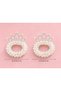 Cinderella with Crown Figure and Zircon Stones, Ballerina Princess Buckle, Horsetail, Children's Rubber Buckle with Pearl Bun, 2 Pcs - 2