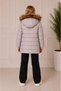 Girls' Fur-Lined Hooded Inflatable Coat Winter Plush Lined Long Coat Water Repellent 7-14 Years Old - 6