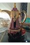 Single luxury stone-lined burgundy tea thermos - 1 liter