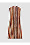 Trendlucky with a Difference V-Neck Striped Belted Dress - 7
