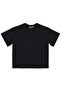 Basic Flamlı T-Shirt for 10-13 Years Old - Black