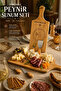2-Blade Bamboo Cheese Presentation Board 40X15.5 cm Cheese Cutting and Serving Set Natural Wood Presentation Board - 4