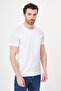 Plain Slim Fit Crew Neck 100% Cotton Short Sleeve Men's T-Shirt White - 36884.26Y - 4