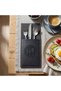 Black Leather Spoon Holder Spoon Fork Case Black Color 6 Pieces - 6