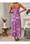 Women's Strappy Cross-Back Detailed Summer Long Dress - 2