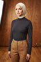 Aymira Moda 4-Piece Basic Viscose Body Set – Long Sleeve Lycra and Black Navy Blue Smoked Indigo Women's Blouse Pack - 4