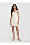 Esvab • Modern & Distinctive Square Collar Waist-Slit Mini Dress - 2