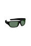 UV Protection Sunglasses Black Frame Green Mirror Lens 66mm - P223GR3PV