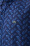 Mens Regular Fit Navy Shirt Standard Cut Buttoned Men's Linen Shirt Navy Blue - 4