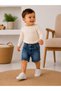 Baby Girl and Boy Jean Pants with Elastic Waist Soft Denim Jeans - 3