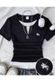 Soul Slit Collar Embroidered Gathered Blouse - 3