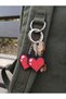 Set of 2 Pixel Heart Keychains - Gamer Couple and Lover Combination Gamer Bag Ornament (4X4 cm)