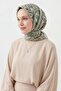 وشاح ناعم باللون الأخضر بيرلا 90x90 - 3
