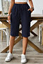 Women's Comfortable Cut Capri Shorts with Elastic Waistband - 2