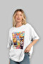 For the Love of Cats 42 Front Cat Printed White Oversize T-Shirt 100% Cotton Unisex Cat Lover Premium Design - 4