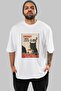 For the Sake of Cat Love 126 Front Cat Printed White Oversize T-Shirt 100% Cotton Unisex Cat Lover Premium Design - 2