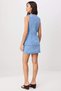 Women's Sleeveless Square Collar Denim Vest Skirt Set %100 Cotton Regular Cut Plain Pattern Daily Casual Stylish - 5