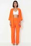 Women's Plus Size V-Neck Three-Quarter Sleeve Oversize Kimono Set Wide Leg Elastic Comfortable Casual Stylish - 4
