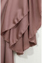 Ruffle Detailed Satin Hijab Evening Dress 5732-04 Mink - 4