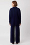 Women's Plus Size V-Neck Pearl Button Long Sleeve Knitwear Cardigan Wide Leg Pants Set Casual - 5