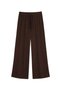 1010 Women's Wrinkled Textured Halter Neck Crop Top and Wide Leg Pants Set Brown - 6
