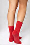 Bamboo Non-Slip Sole Silicone Print Umrah Tawaf Umrah Pregnant Yoga Red Non-Elastic Socks 3-Piece - 5