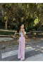 Pink Linen Elastic Palazzo - 6