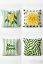 Green Mon Amor Patterned 4-Piece Throw Pillow Cover Set - 3