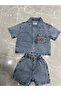 Boys' Denim Shirt and Shorts Set – Summer Denim Top and Bottom Set - 5