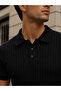Men's Polo Neck Slim Knitwear T-Shirt Summer Comfortable Fit - 3