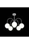 Opal Glass Chandelier Chrome Modern Decorative Ceiling Light - 4