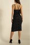 Women's Black Strappy Slit Detailed Lined Midi Dress Yel0126 - 4
