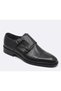 2611 Men's Black Matte Buckle Genuine Leather Wedding Groom's Laceless Neolit ​​Shiny Classic Daily Stylish Shoes - 3
