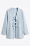 Three-Lace Hijab Kimono 2339 - Baby Blue - 5