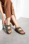 New Season Summer Women's Double Buckle Thin Sole Wide Buckle Slippers