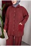 Great 100% Cotton Tencel Fabric Special Design Trouser Suit with Pocket Knit Detail - 4