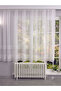 Short Tulle Curtain with Honeycomb Top - Lavinya Ecru 1-in-2 Continuous Pleated Non-Ironing Stripes - 2