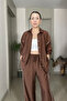 Comfortable Fit Shirt and Pants Set with Side Stripe Embroidery