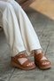 Fonze Genuine Suede Leather Velcro Tape Rubber Detail Accessory Buckle Wedge Heeled Women's Sandals Real Suede Cappuccino - 6