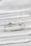Silver Color Brass Zircon Stone Flower Model Women's Bracelet