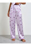 Purple Bow Print Striped Shirt and Pyjama Set - 4
