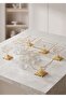 21-Piece Luxury Glass Presentation and Serving Set with Gold Detail, Footed Serving Set with Glasses