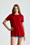 Slit Sleeve Folded Casual T-Shirt - 5